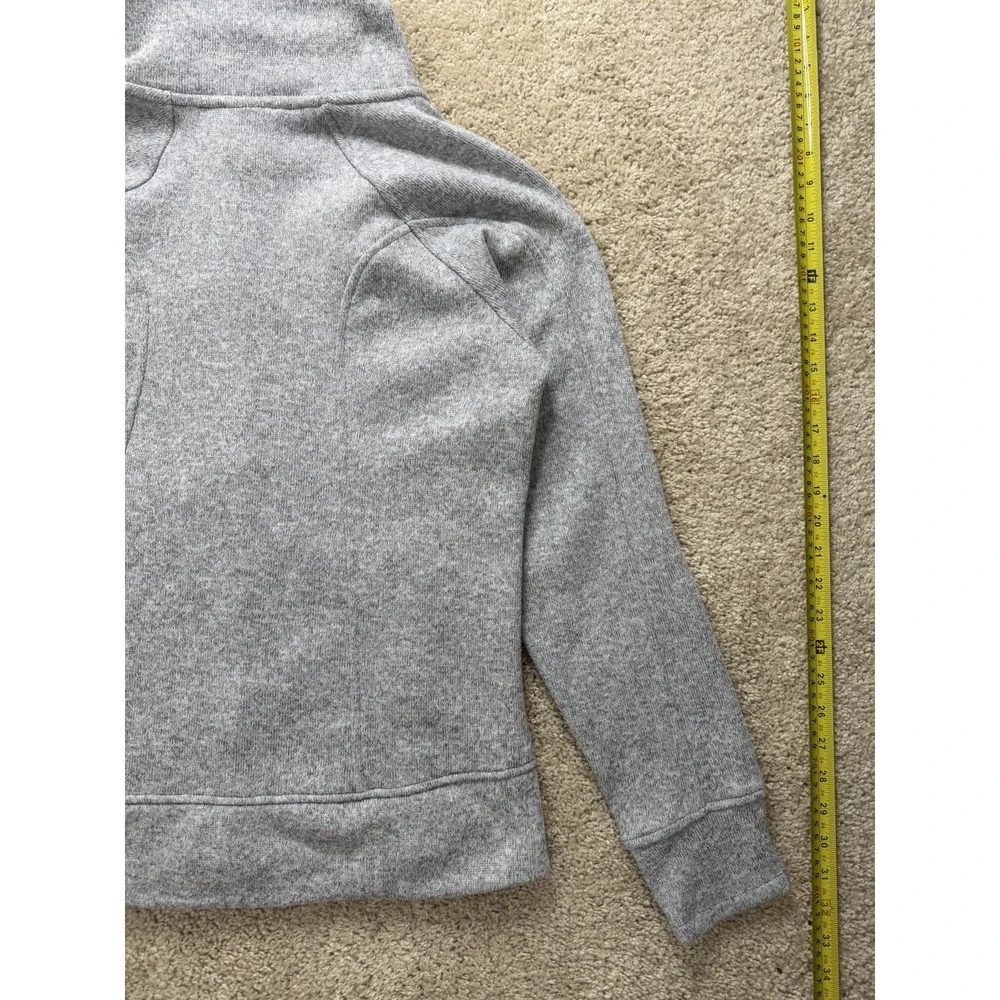 Avalanche Womens Thermal Knit Full Zip Fleece Lined Jacket Heather Gray Size M